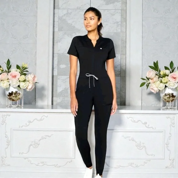 Fabletics Black Scrub Jumpsuit - Picture 1 of 11